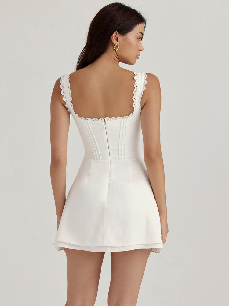 SABRINA White Mini Dress