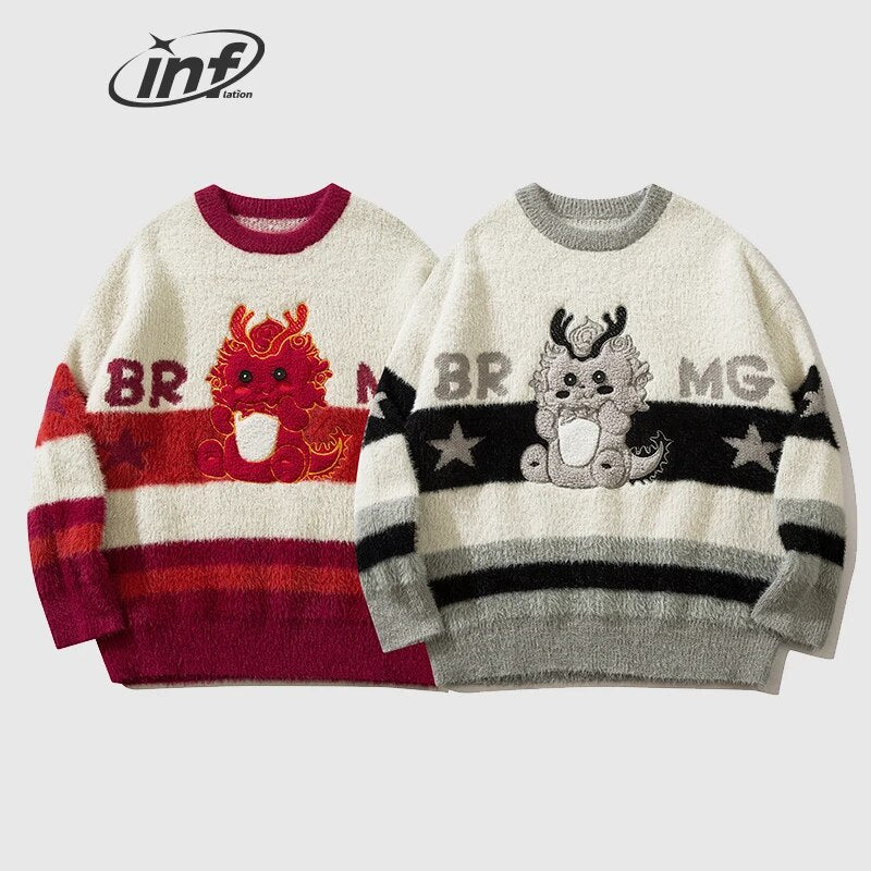 INFLATION Dragon Mohair Knit Sweater