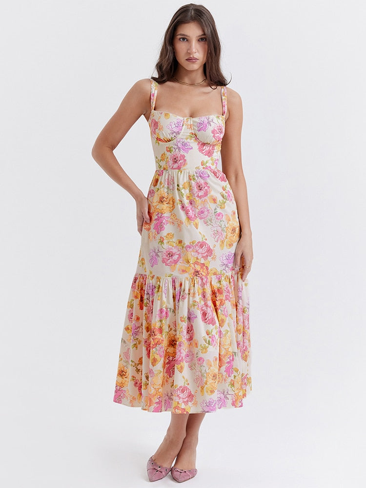 BELLA Floral Midi Dress
