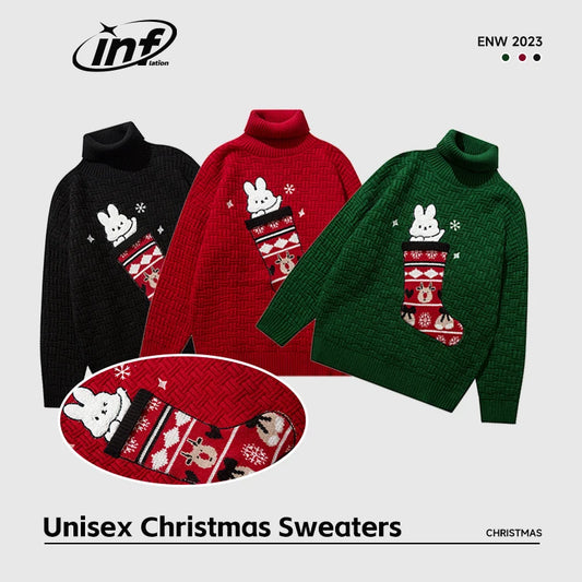 Christmas Turtleneck Oversized Sweater