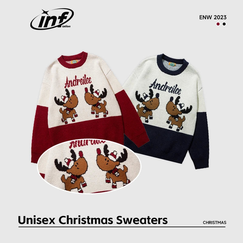 Christmas Cartoon Elk Sweater
