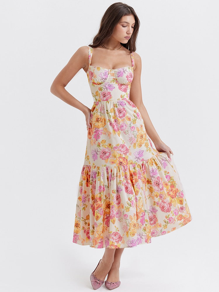 BELLA Floral Midi Dress