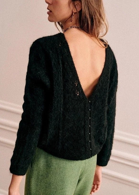 VALERIA Mohair Blends Knit Cardigan