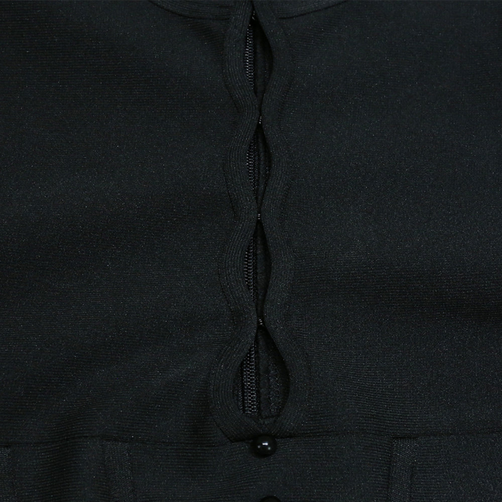 CATHERINE Black Bandage Dress - Veloristore