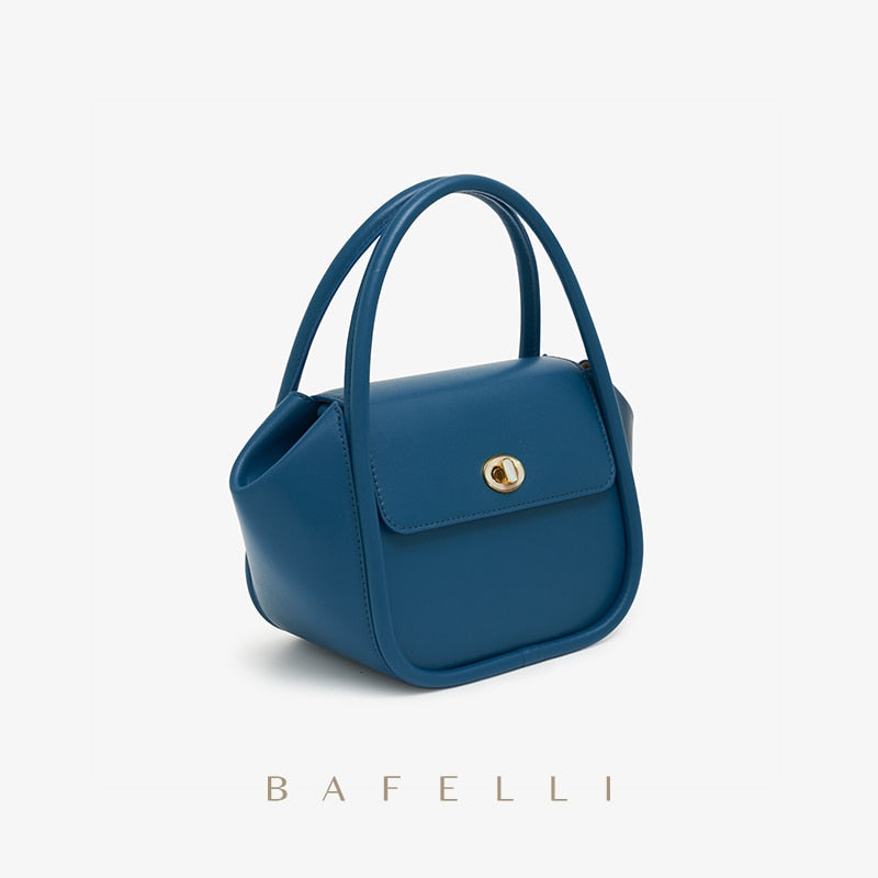 Bento Bafelli Leather Handbag Black / 15.5cm x 14.5cm x 17.5cm