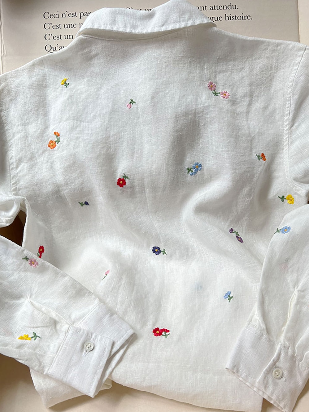 CHARM Embroidery Floral Shirt