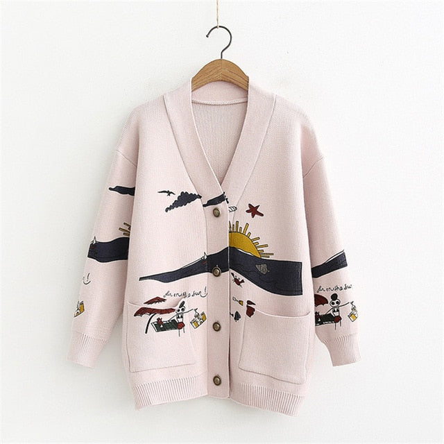 JOKER Print Cardigan