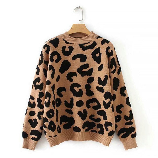 Leopard Knitted Sweater - Veloristore