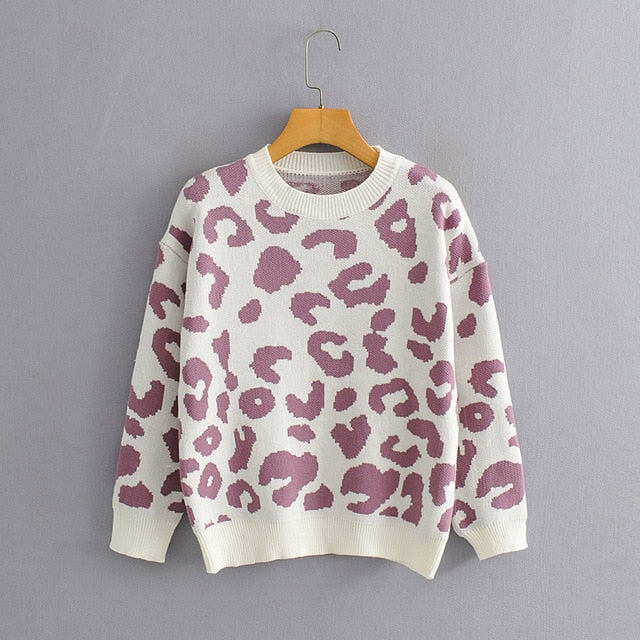 Leopard Knitted Sweater - Veloristore