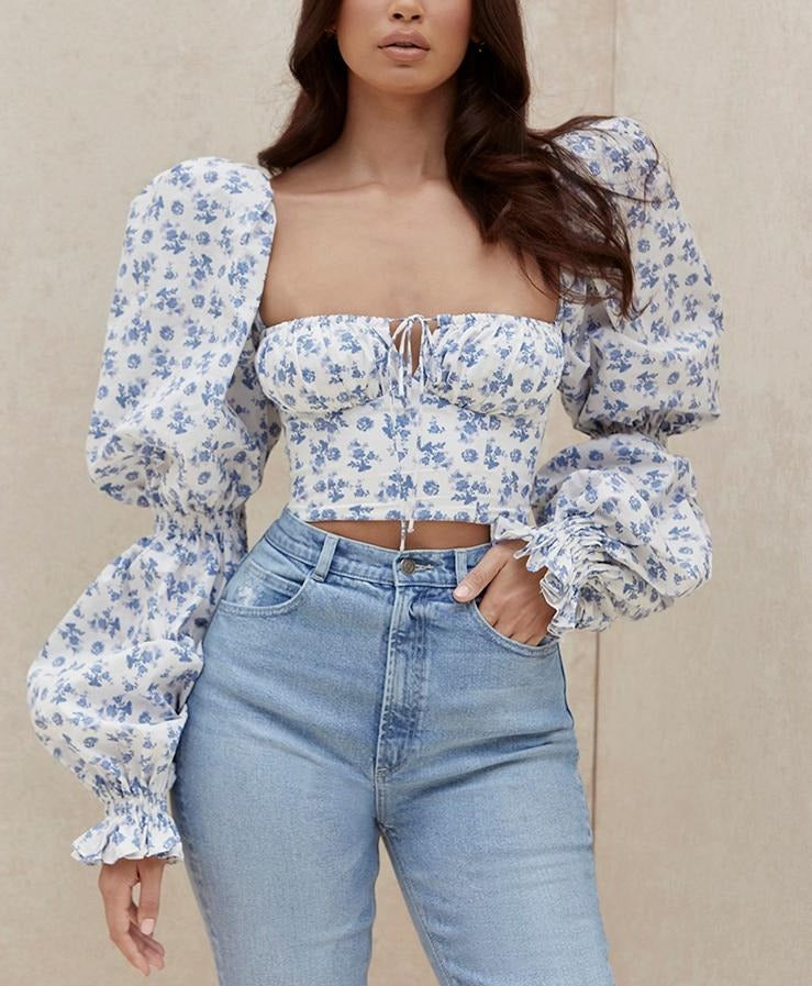 BEVERLY Floral Crop Top - Veloristore