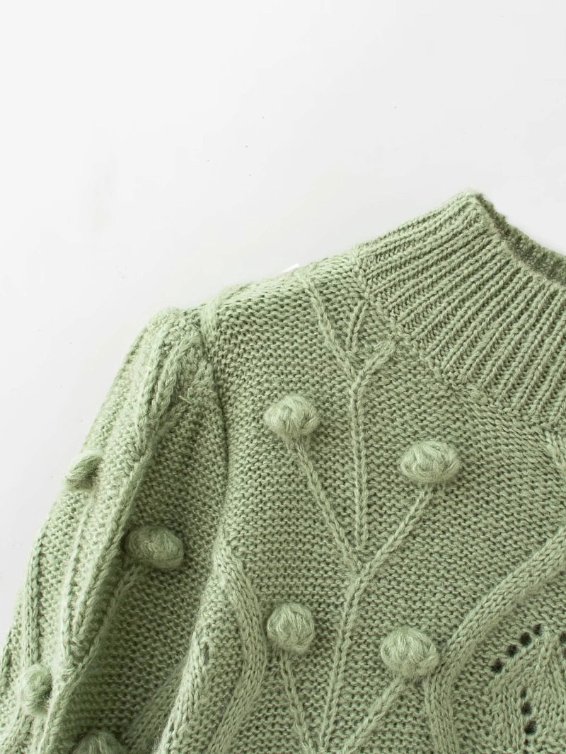 ALEXIA Knitted Short Vintage Sweater