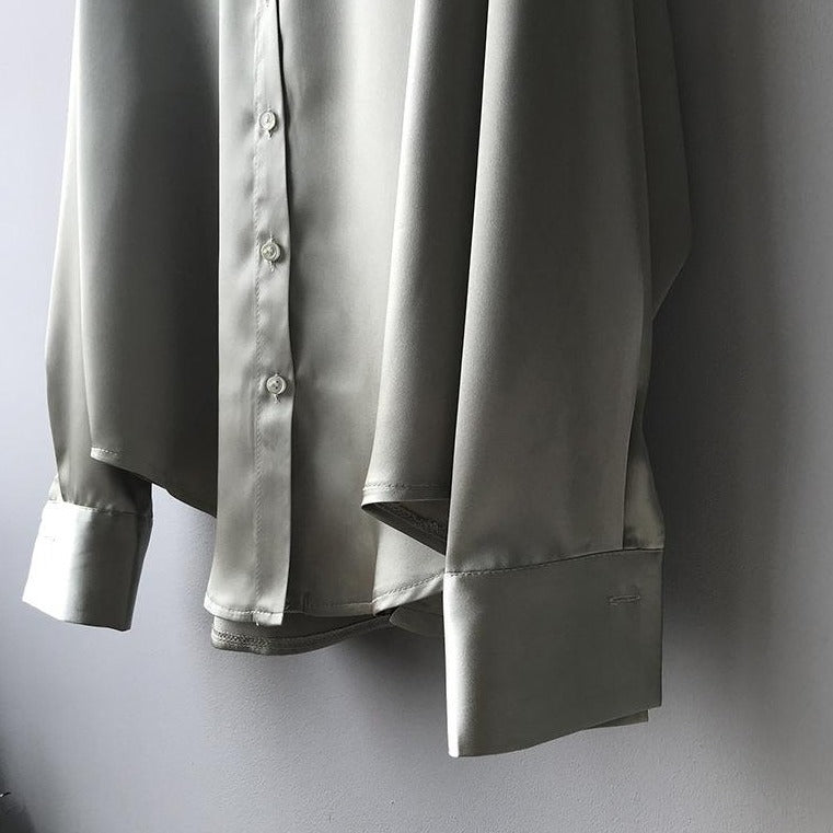 DELIA Satin Silk Shirt – Veloristore