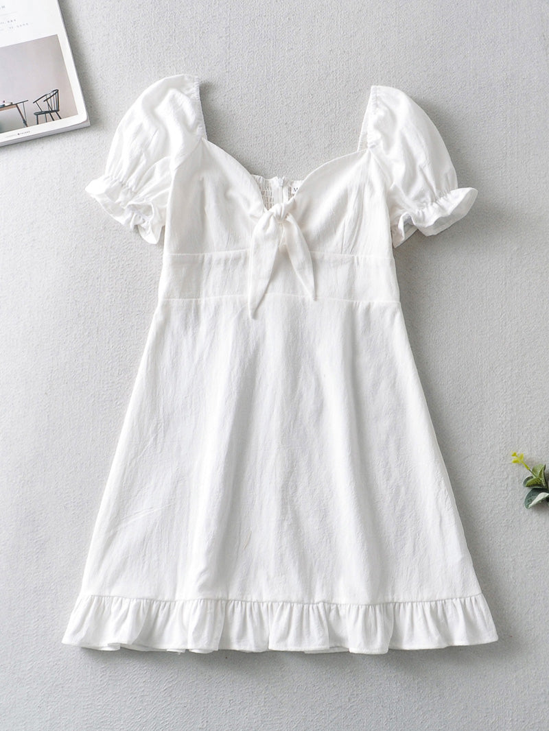MEGAN Mini White Dress – Veloristore